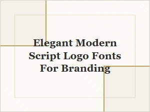 Elegant Modern Script Fonts for Logo Branding