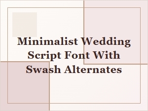 Minimalist Wedding Script Font with Elegant Swash Alternates