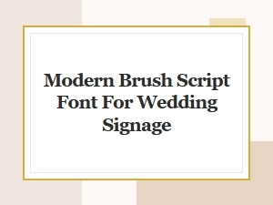 Modern Brush Script Fonts for Beautiful Wedding Signage
